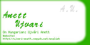 anett ujvari business card